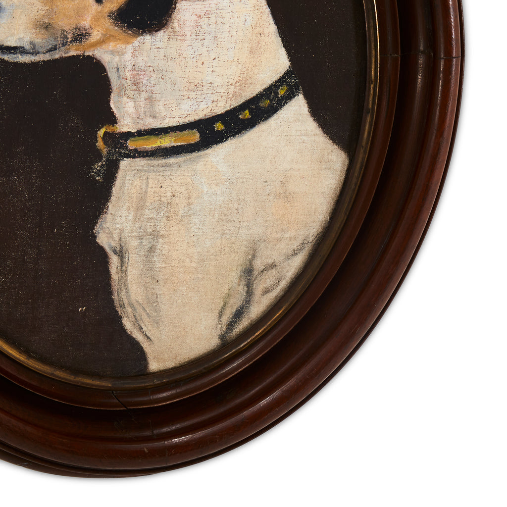 Puppy Profile Painting With Wood Frame