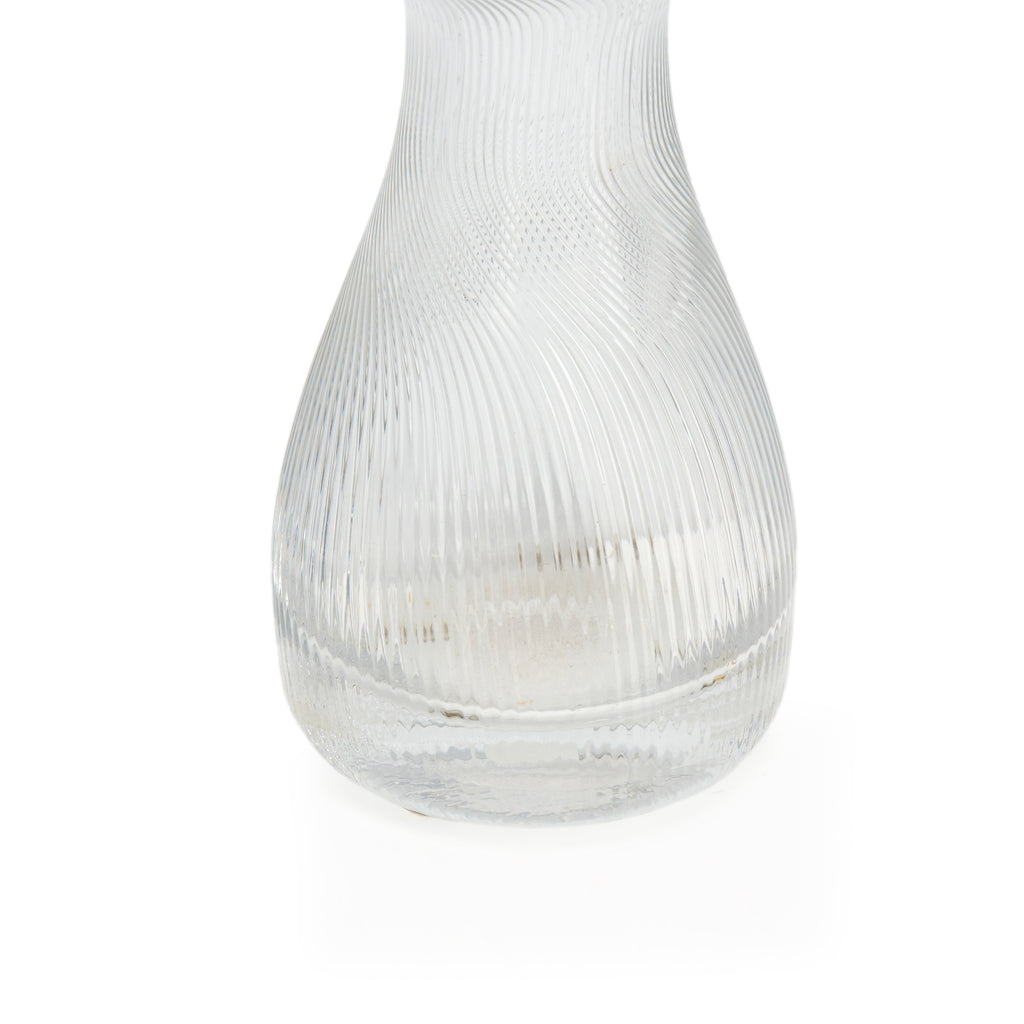 Glass Swirl Wide Mouth Vase