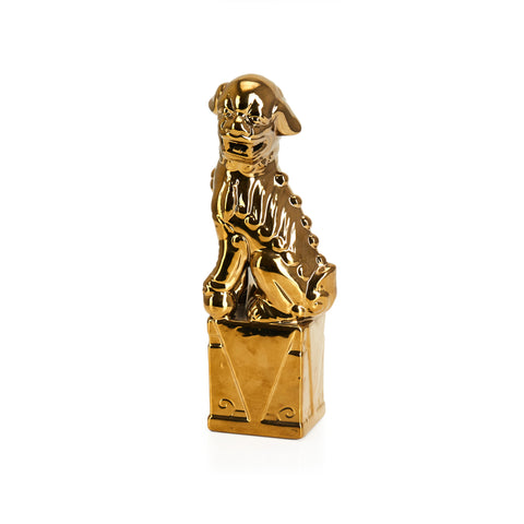 Gold Ceramic Foo Dog Statue