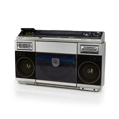 Black and Silver Sharp Stereo Boombox with CD Player