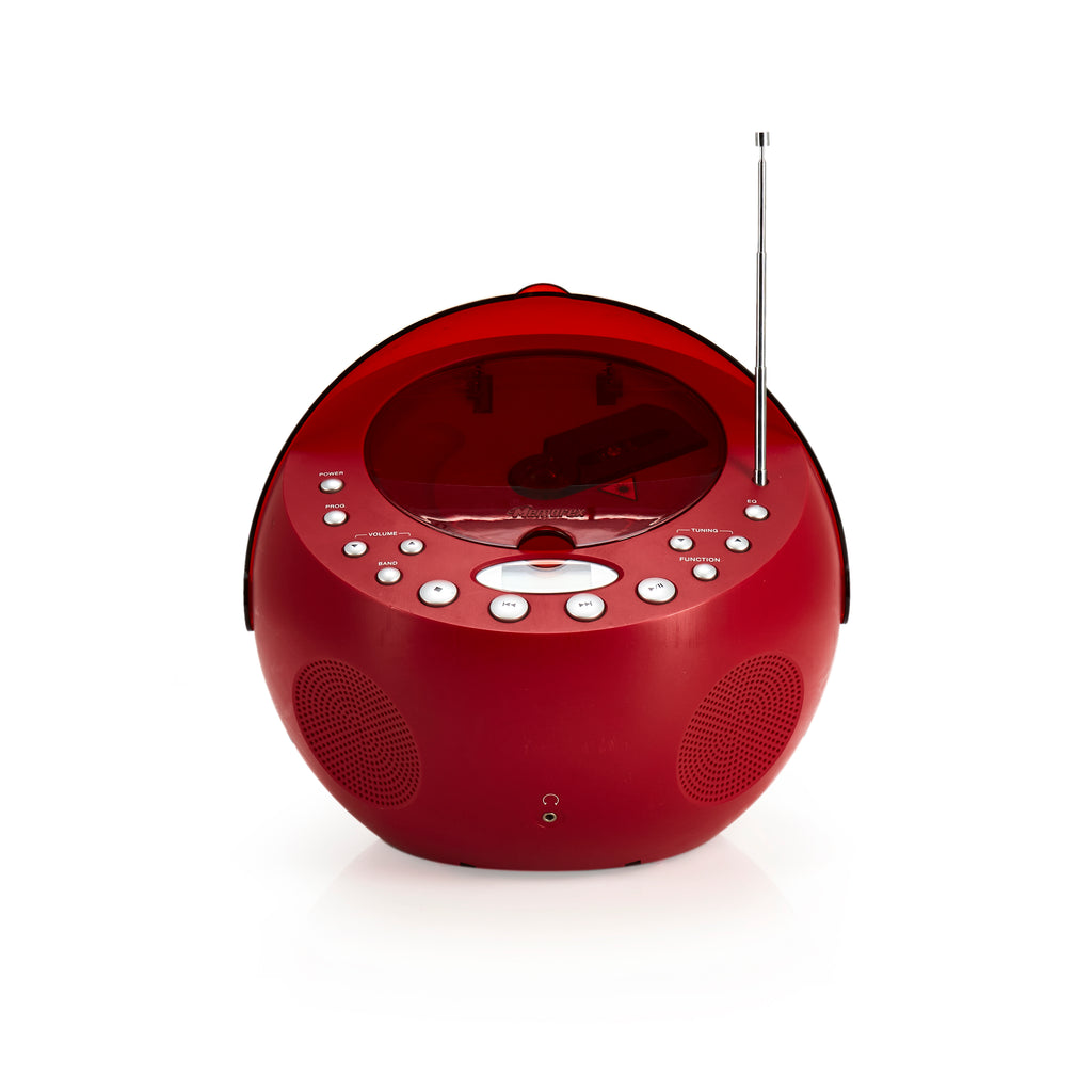 Red Memorex Radio and CD Player