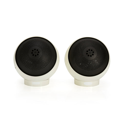 Black & White Weltron Sound Sphere Speakers - Set of 2