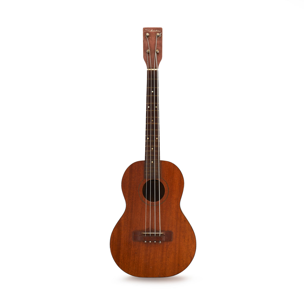 Silvertone Brown Wood Acoustic Guitar