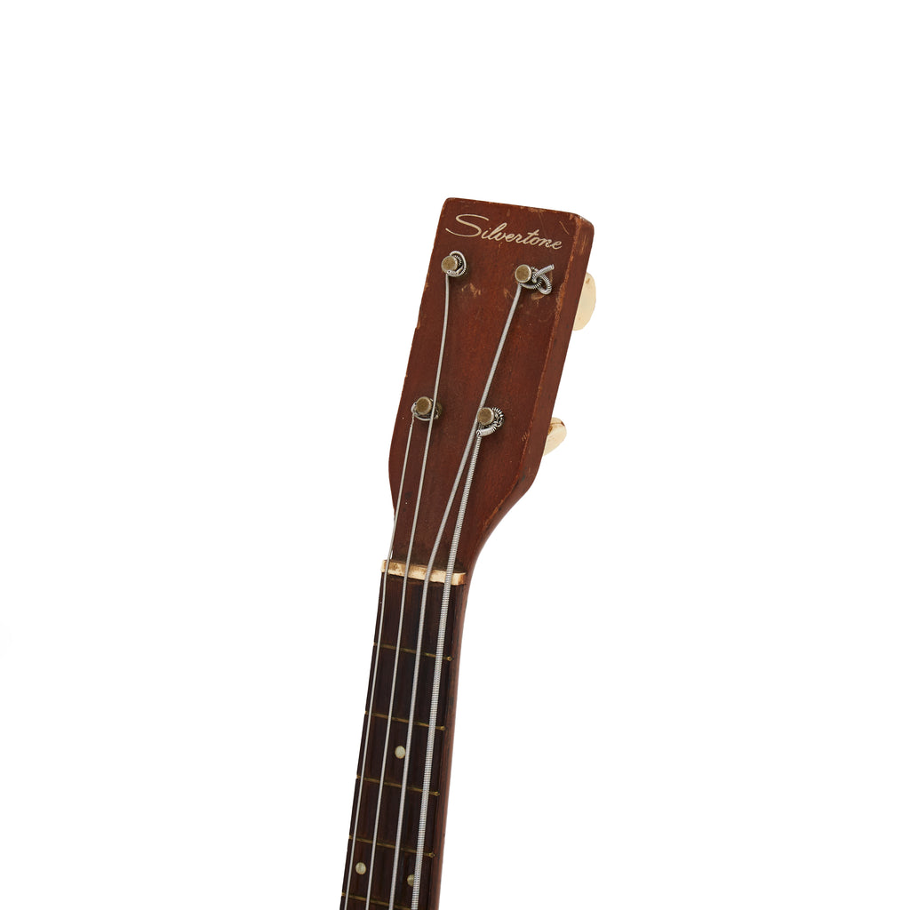 Silvertone Brown Wood Acoustic Guitar