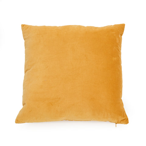 Mustard Yellow Velvet Square Pillow