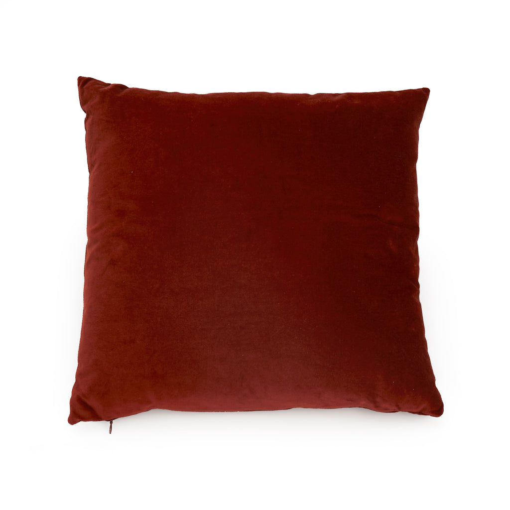 Dark Red Velvet Throw Pillow