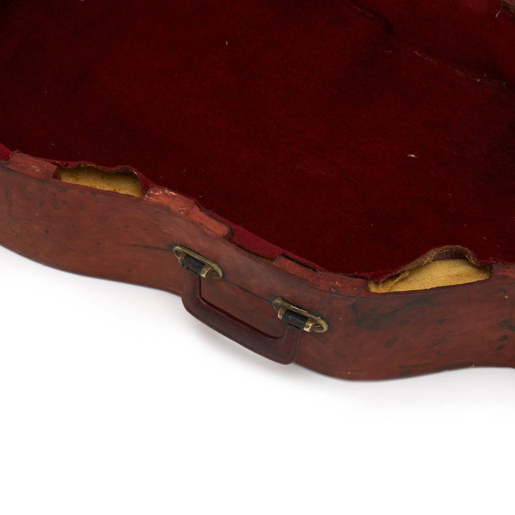 Rustic Carved Wood Guitar Case