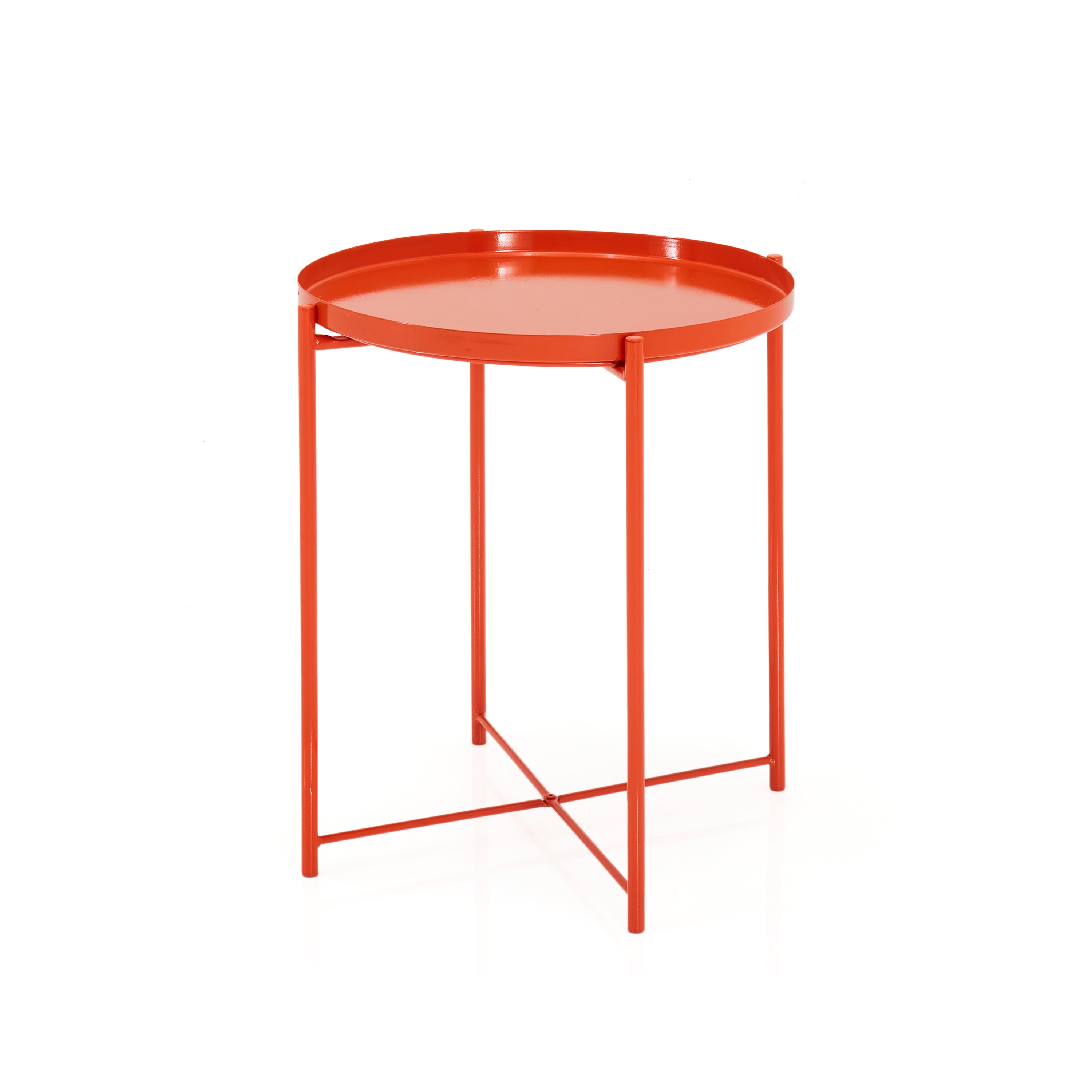 Metal Side Table Orange Gil & Roy Props