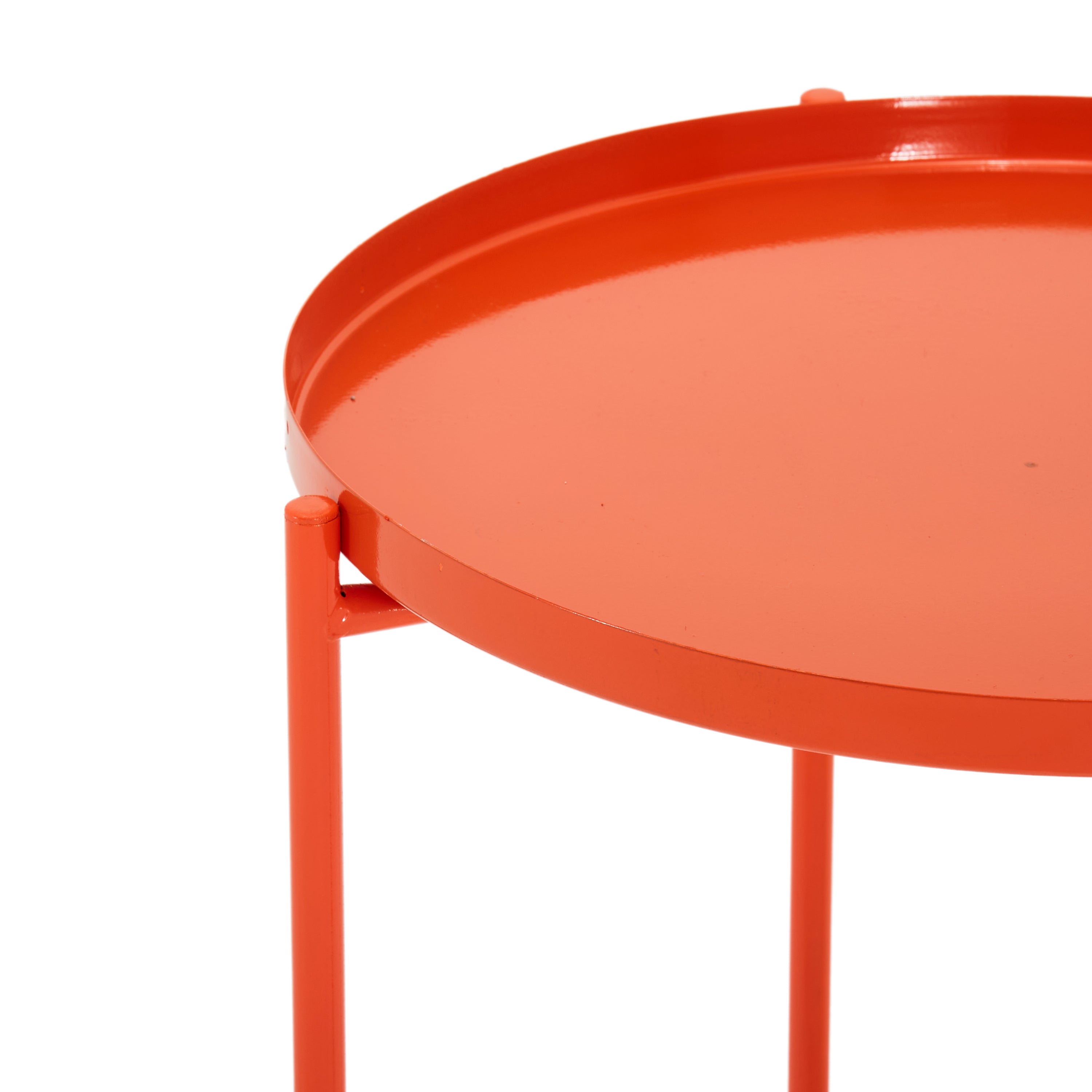 Metal Side Table Orange Gil & Roy Props