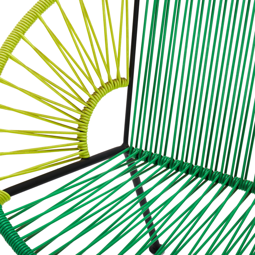 Dark Green and Lime Acapulco Chair