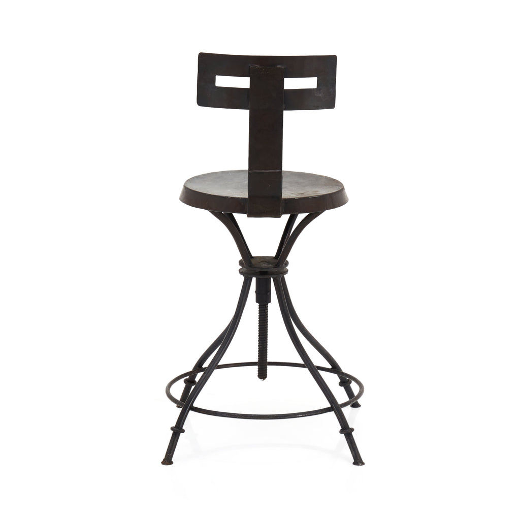 Curve Back Industrial Stool