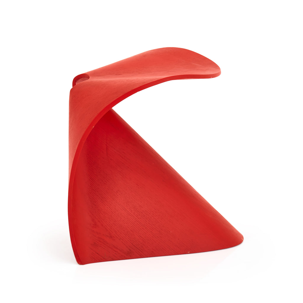 Red Bentwood Modern Butterfly Stool