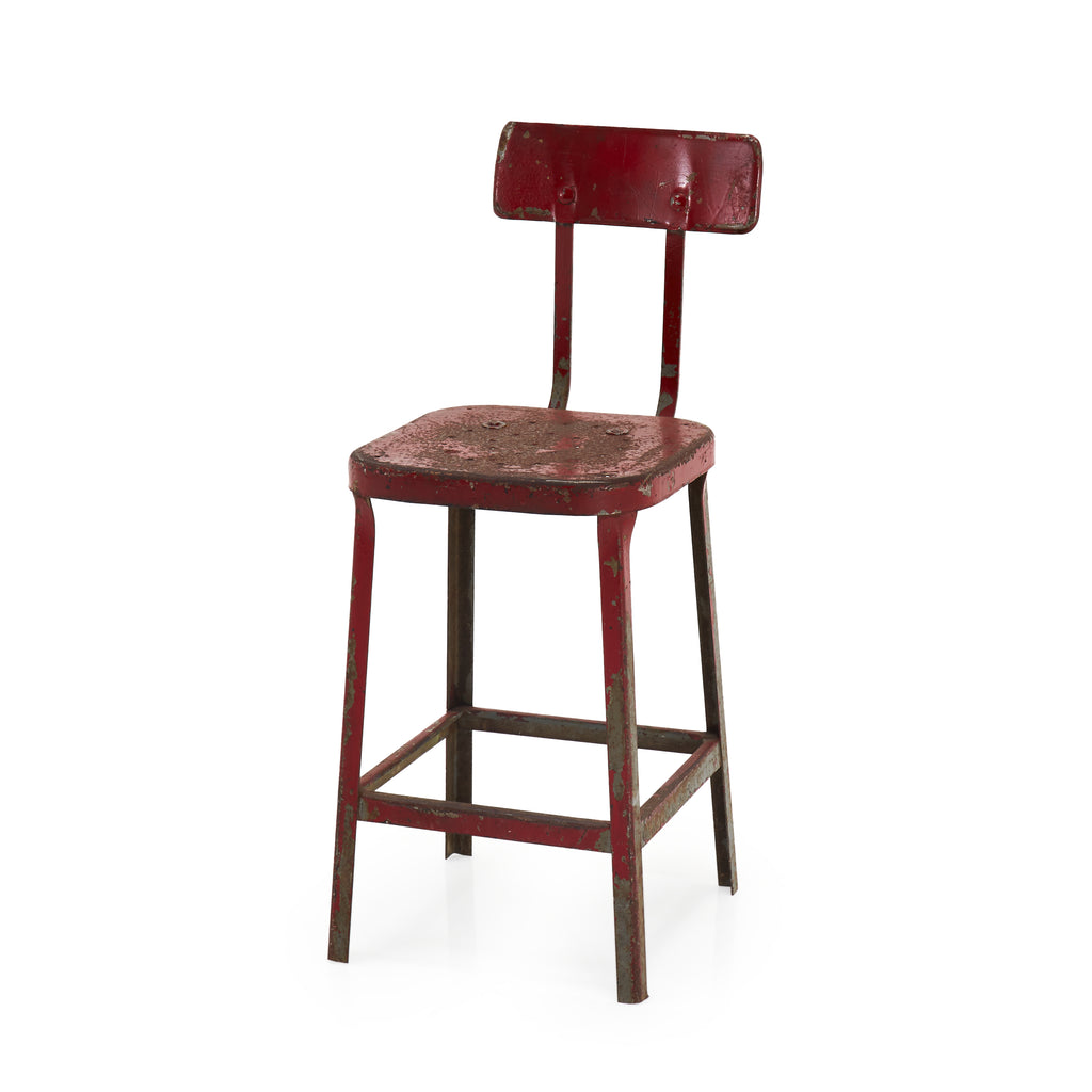 Rustic Red Stool