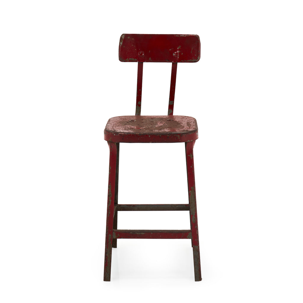 Rustic Red Stool