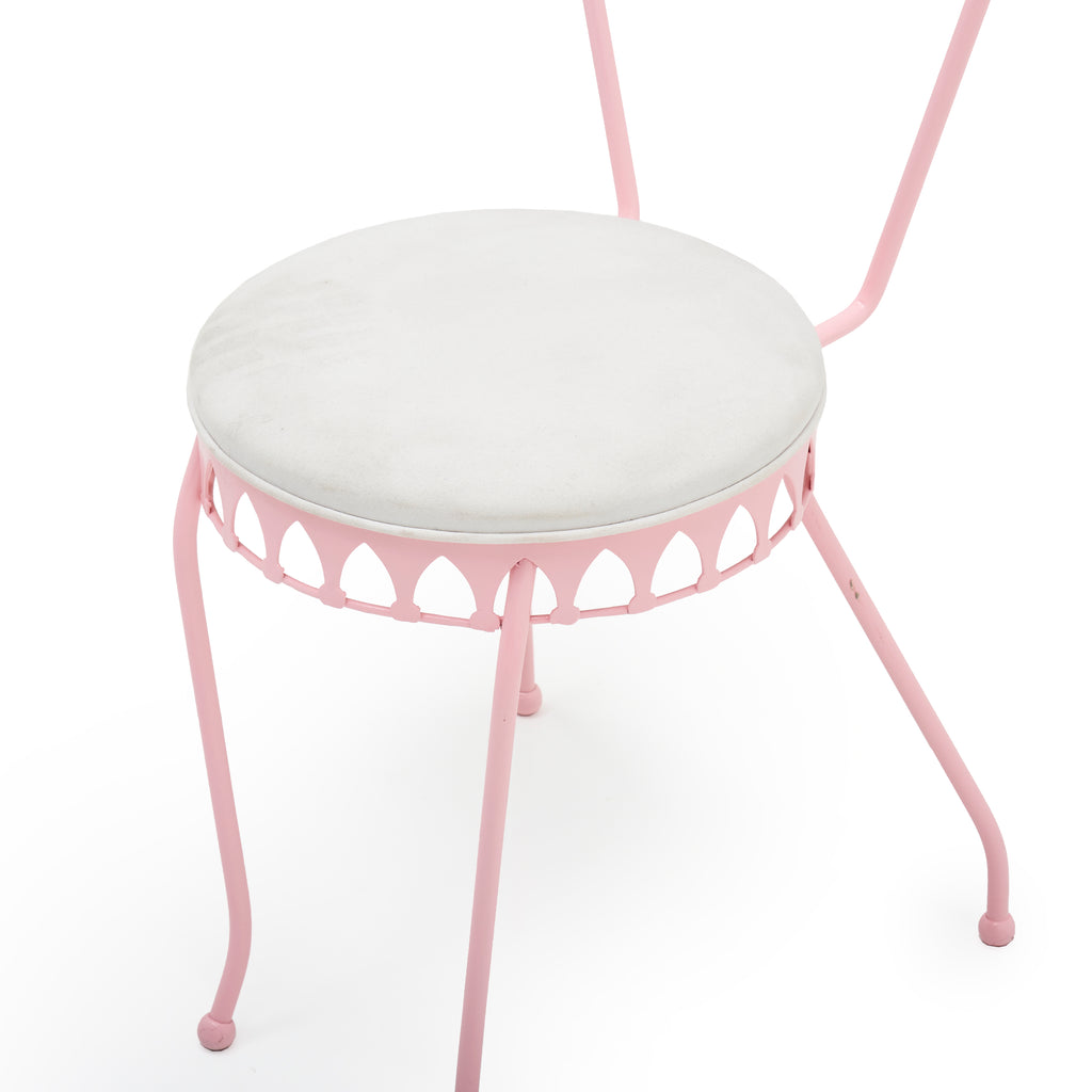 Pink Dainty Metal Cafe Chair