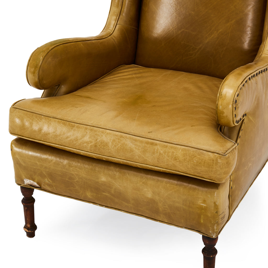 Green Olive Leather Executive Chair
