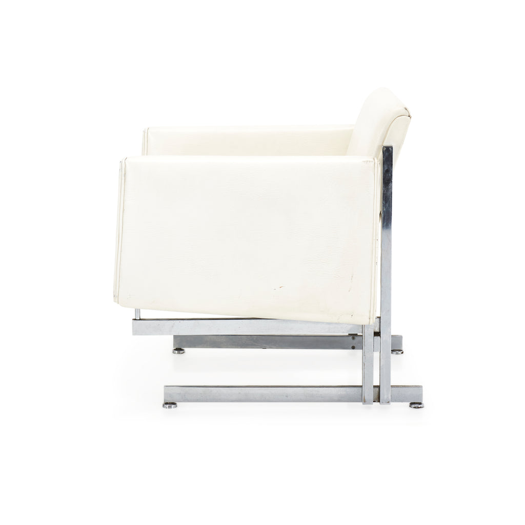 White Floating Arm Chair