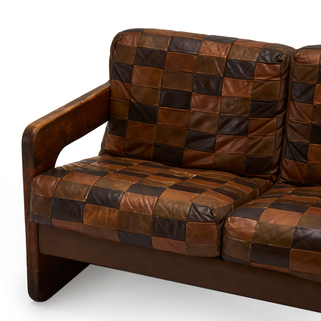 Checkerboard Leather Sofa