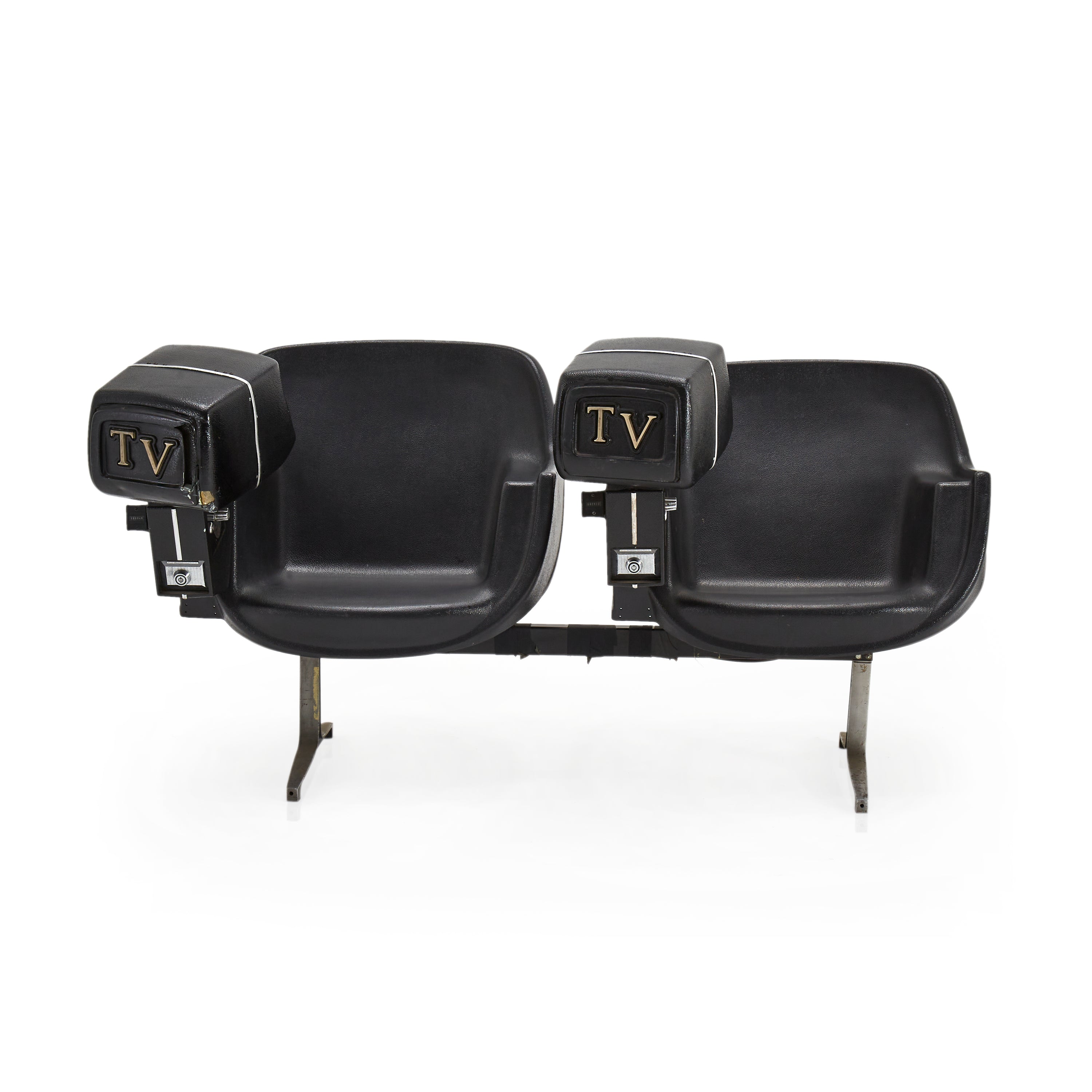Coin Bench Vintage Coin Operated TV Double Bench - Gil & Roy Props