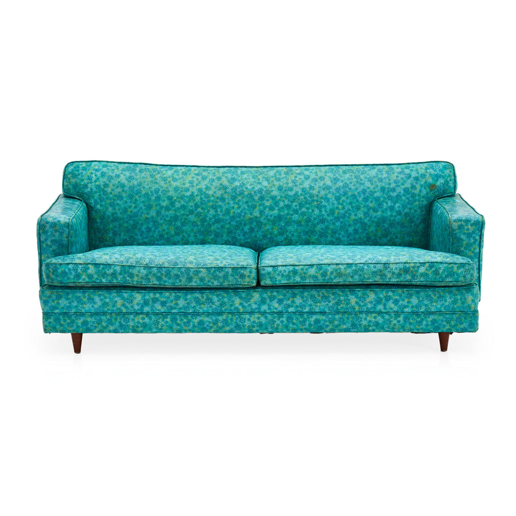 Turquoise Floral Pattern Sofa