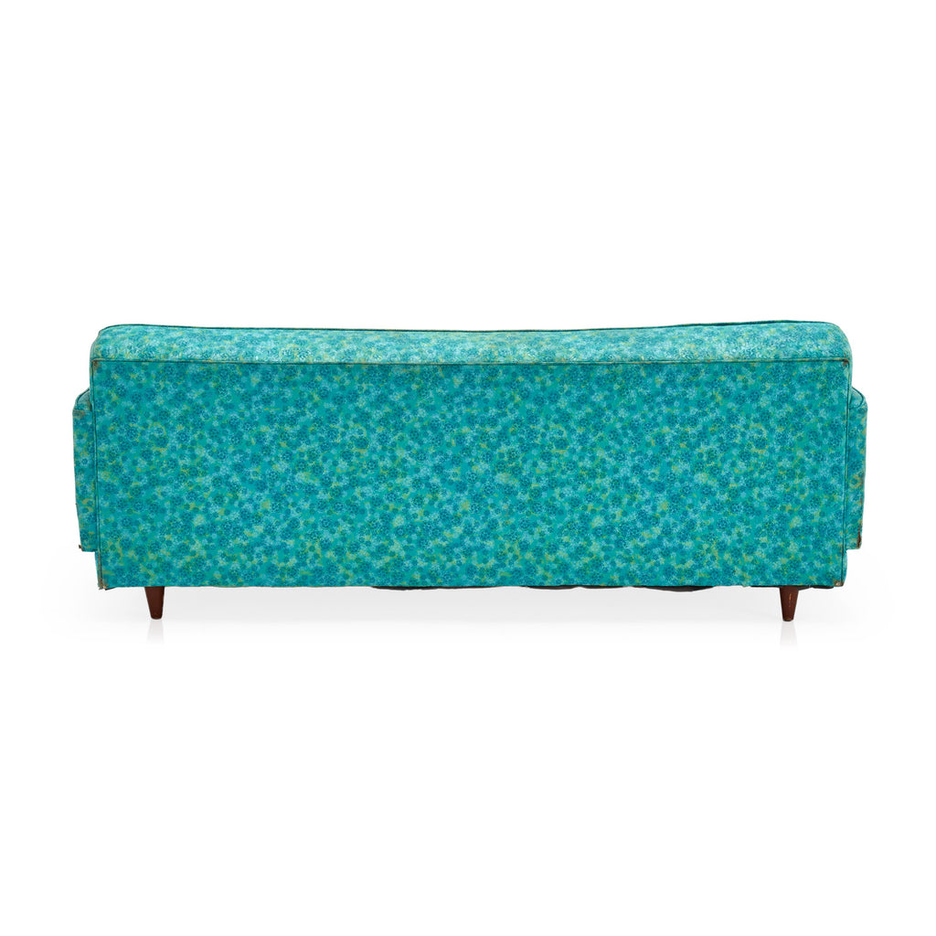 Turquoise Floral Pattern Sofa