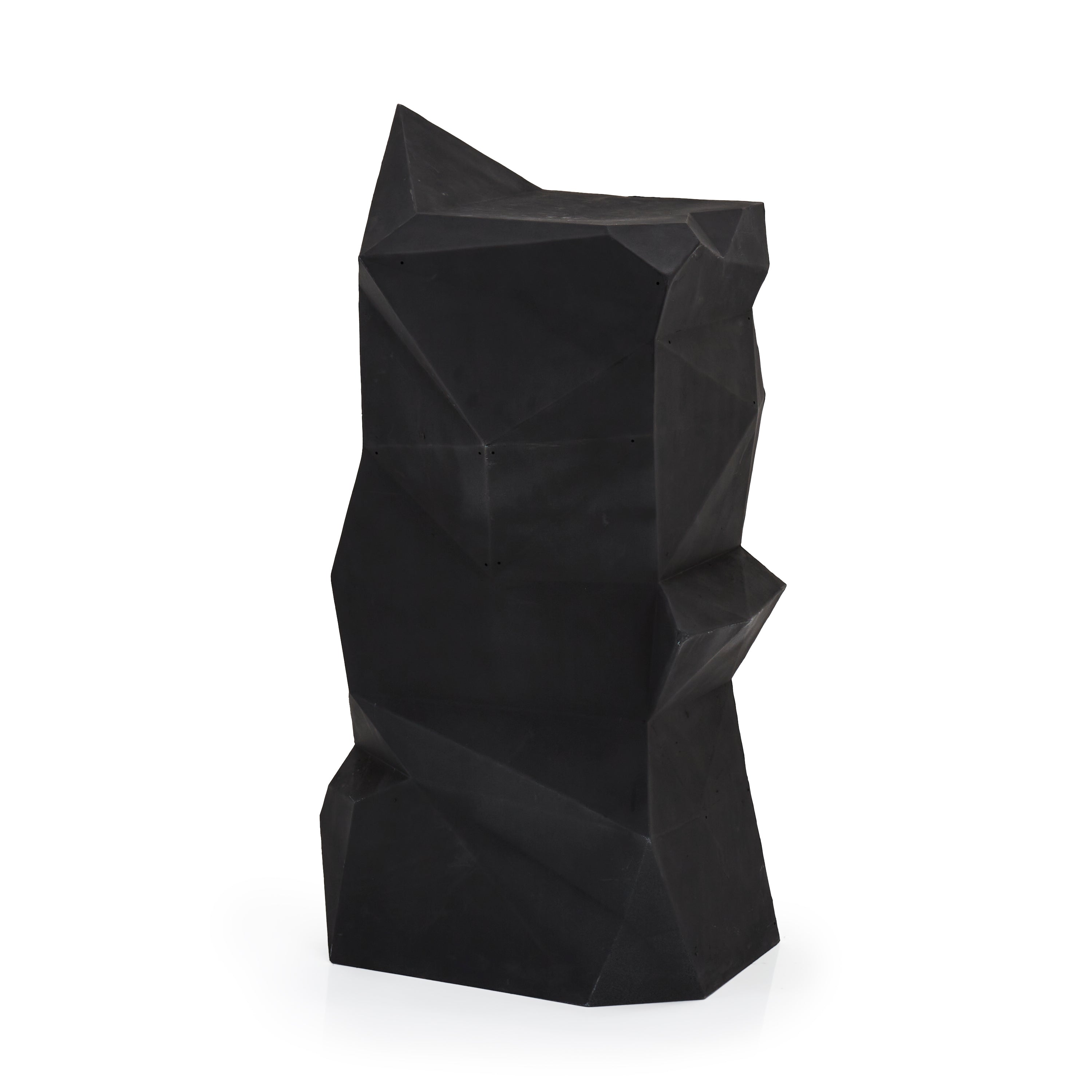Stone Props Black Plastic Faux Stone Pedestal - Gil & Roy Props