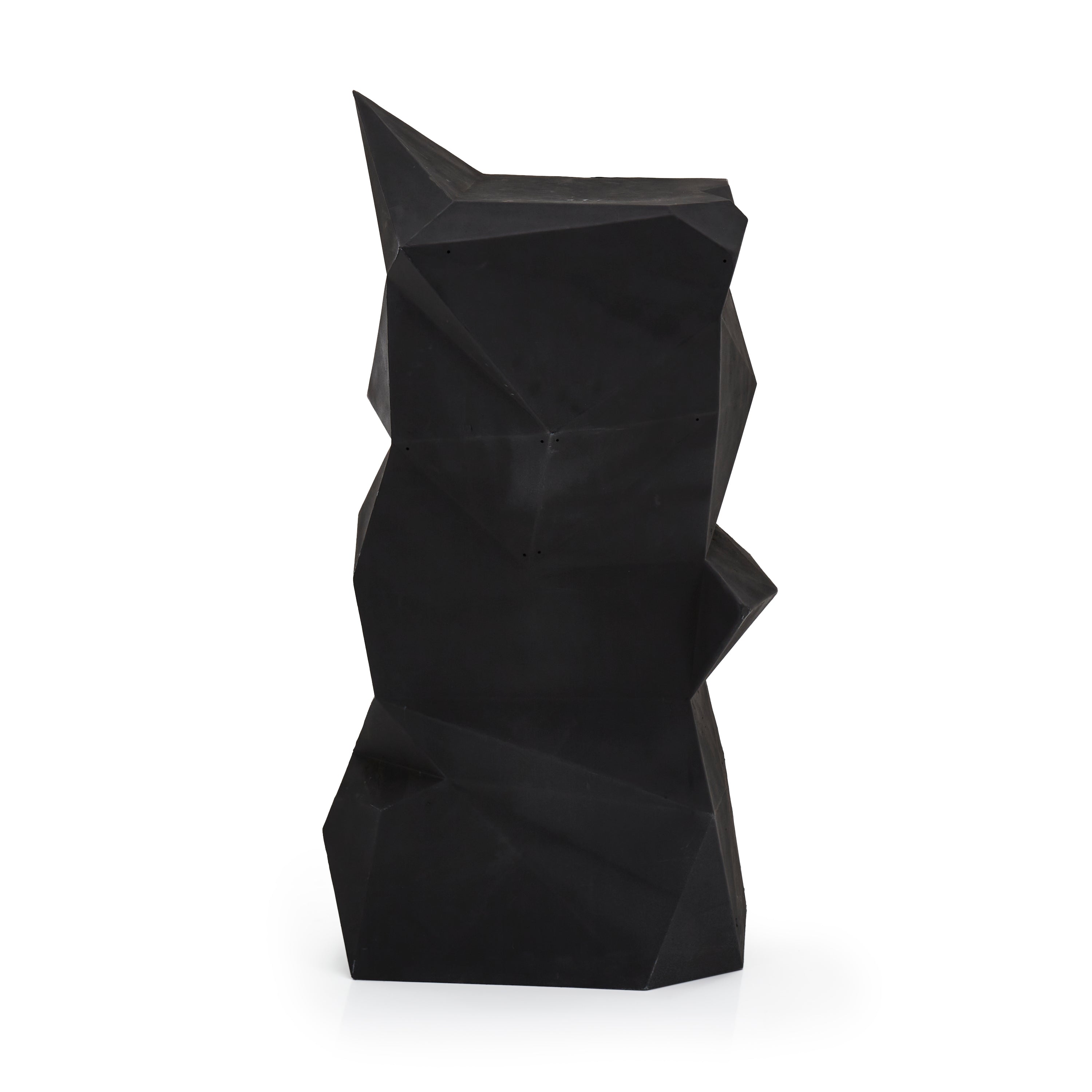Stone Props Black Plastic Faux Stone Pedestal - Gil & Roy Props
