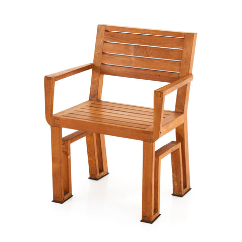 Modern Wood Cutout Armchair