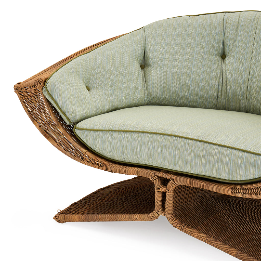 Green & Wicker Miller Fong Wide Scoop Lounge Chair