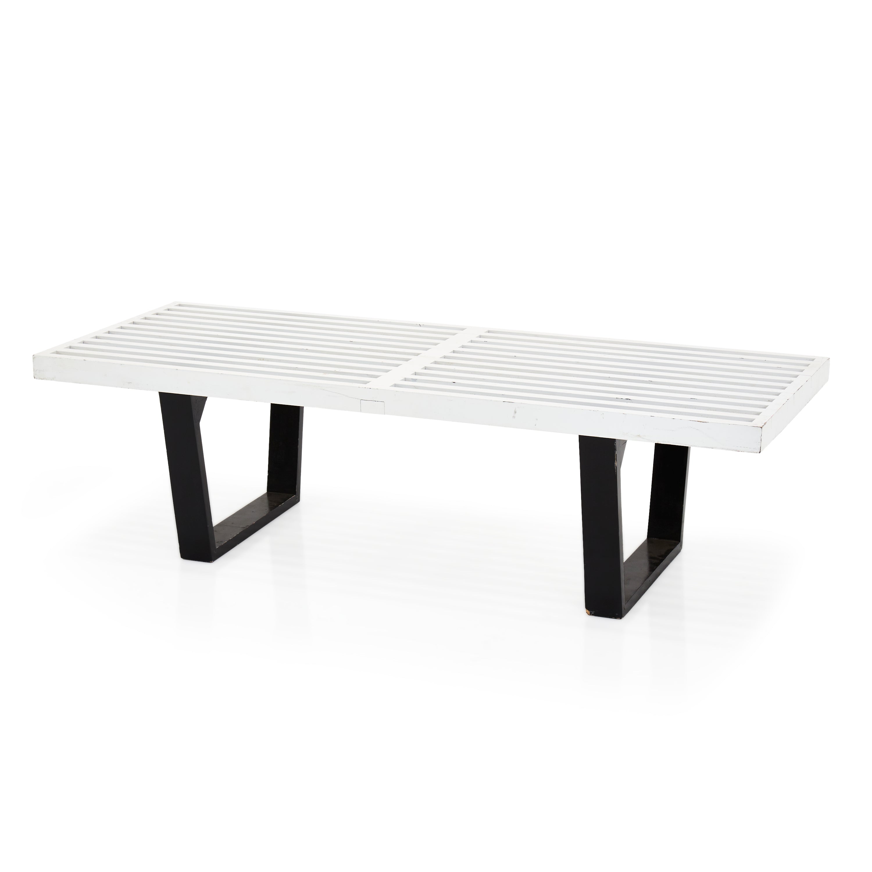 White 4' Nelson Platform Bench - Gil & Roy Props