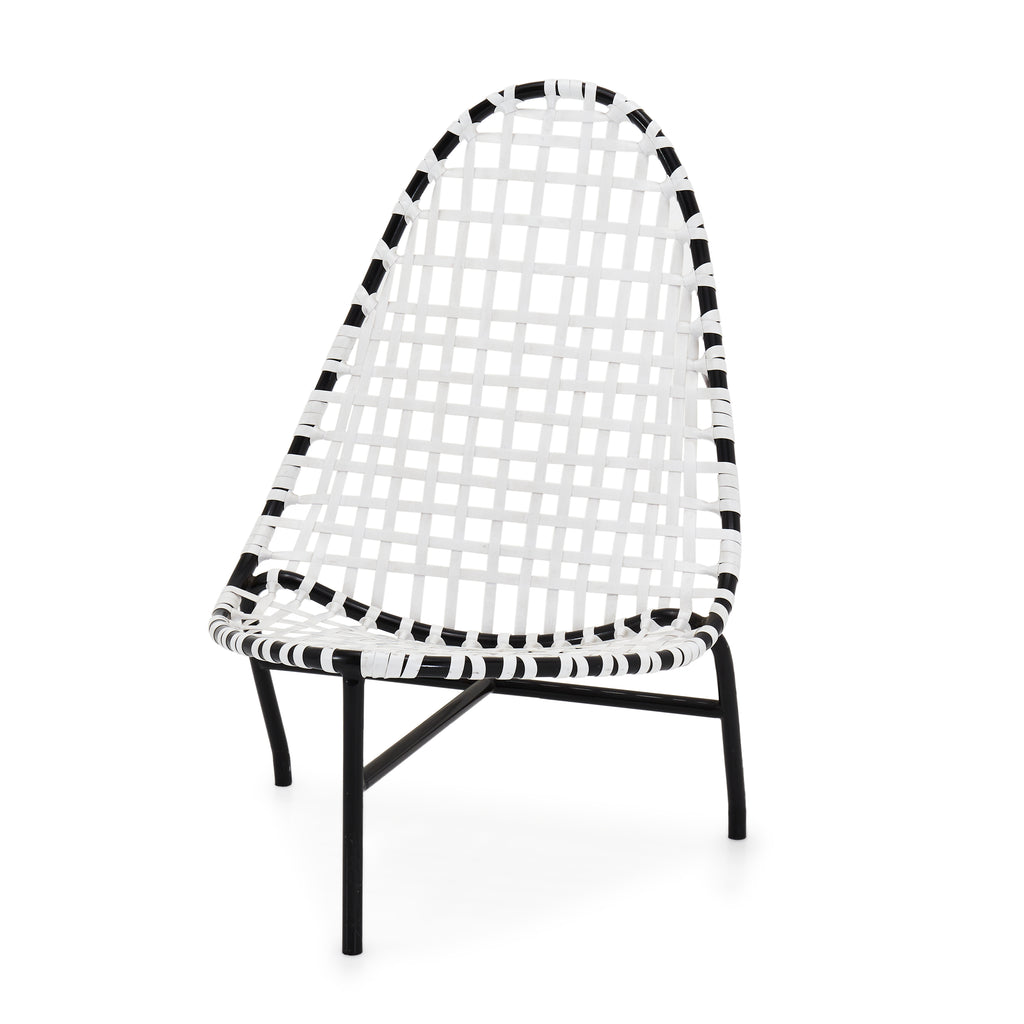 Black & White Woven Outdoor Chair