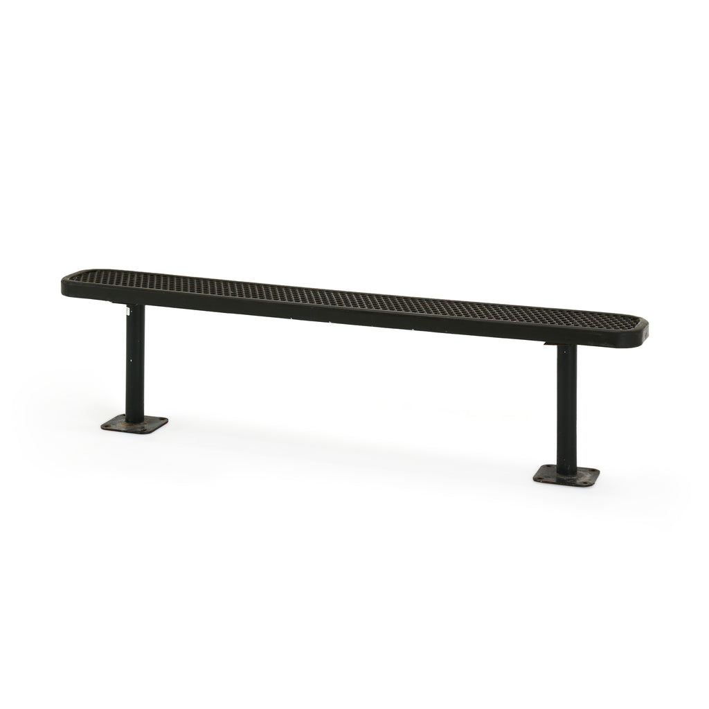 Green Coated Metal Bench