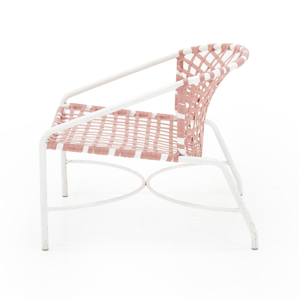 Pink Strap Outdoor Wide Lounge Chair