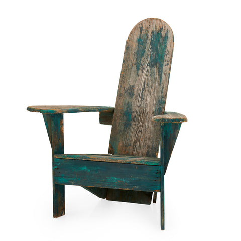 Green Rustic Adirondack Chair