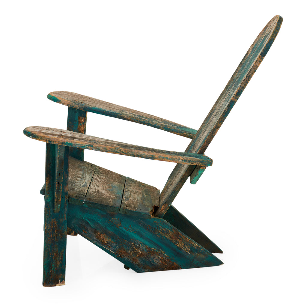 Green Rustic Adirondack Chair