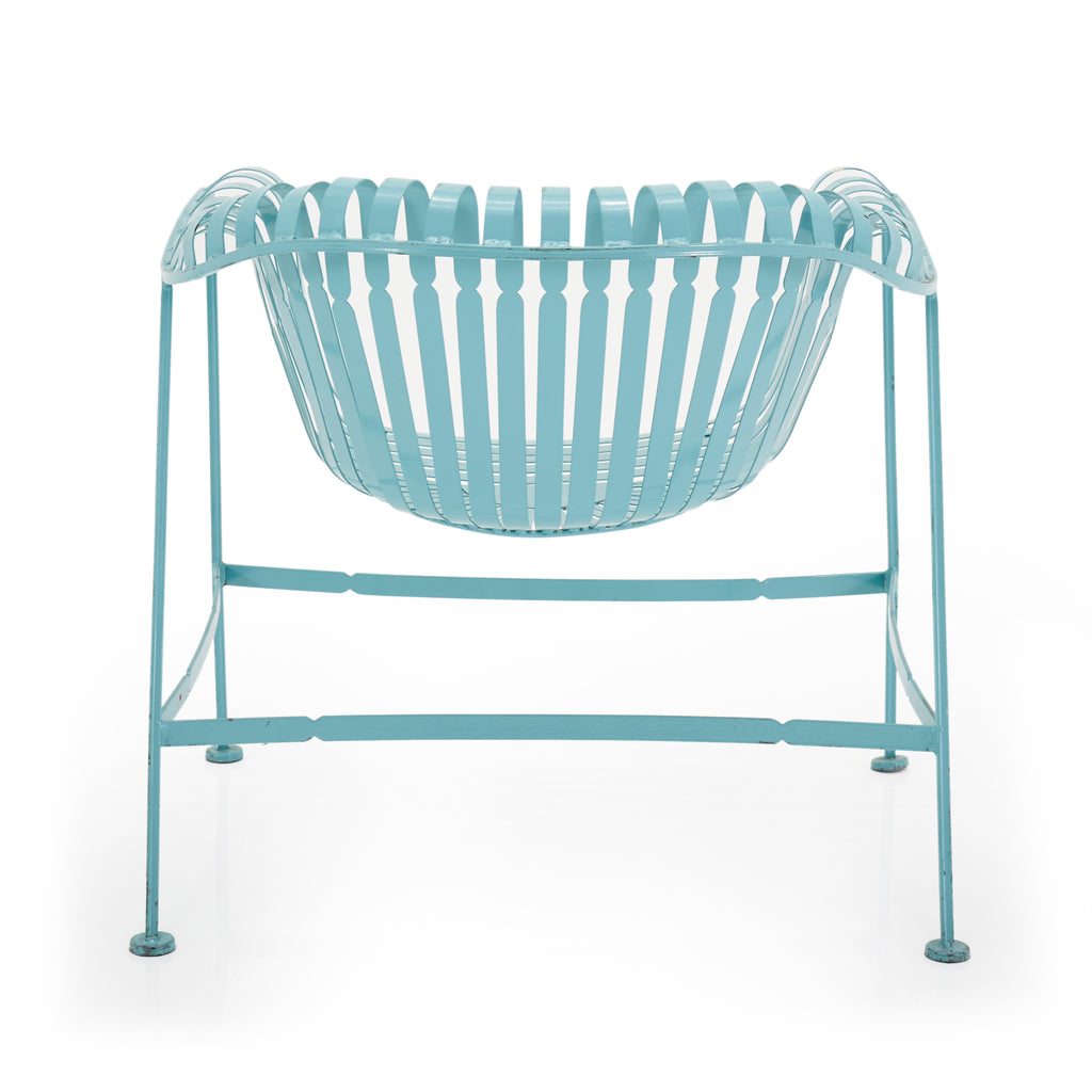 Blue Metal Outdoor Chair