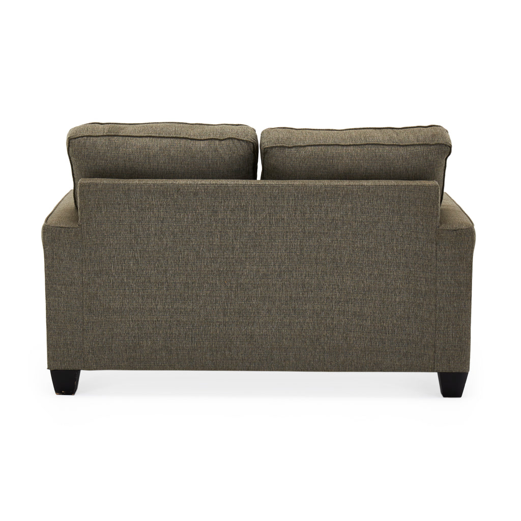 Contemporary Grey Wide Arm Loveseat