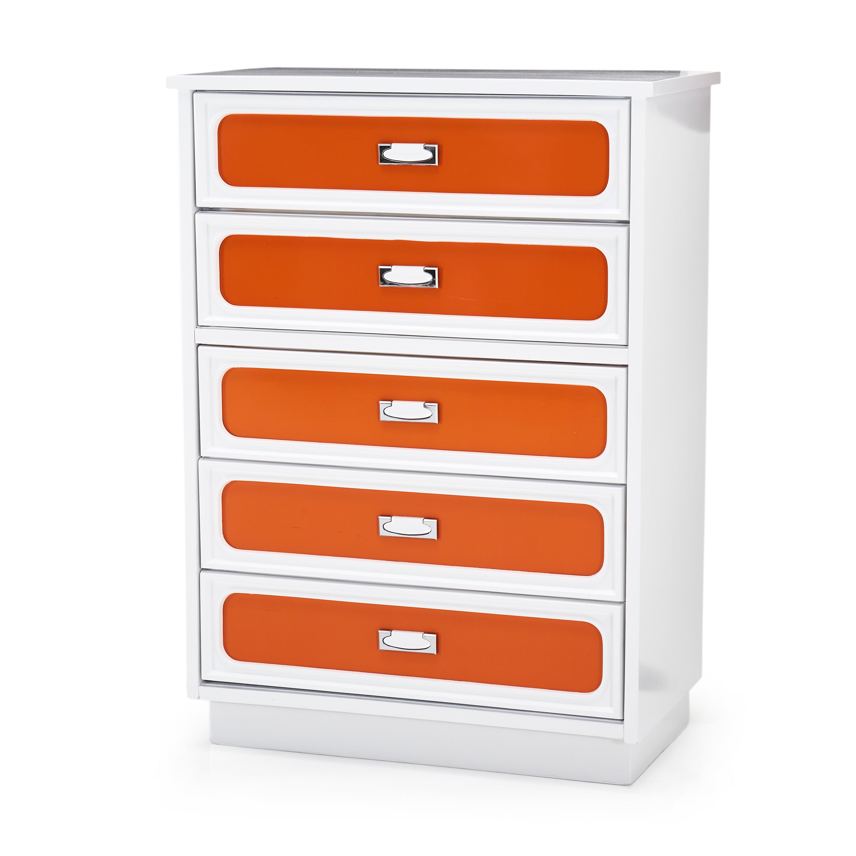 Cream & Orange Tall Boy Dresser Cream & Orange Tall Boy Dresser