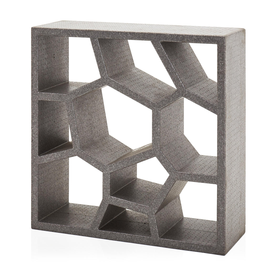 Silver Grey Geometric Foam Divider Block
