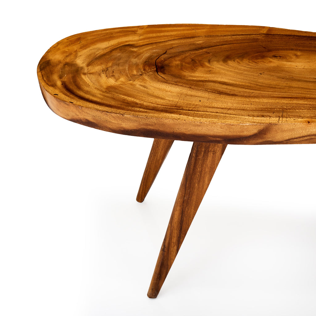 Wood Tri-Leg Slab Table