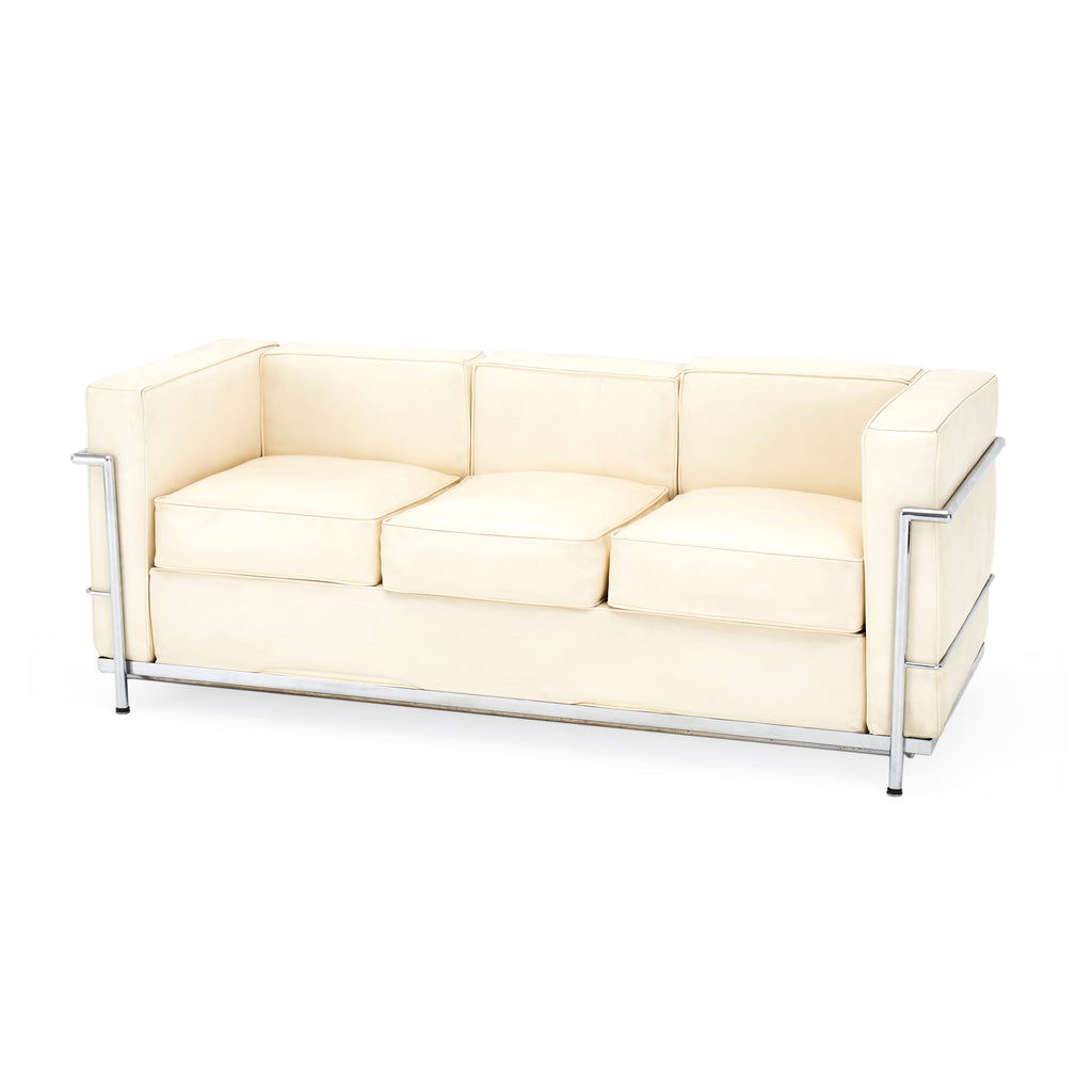 Le Corbusier-Style Petit Comfort Sofa - Cream