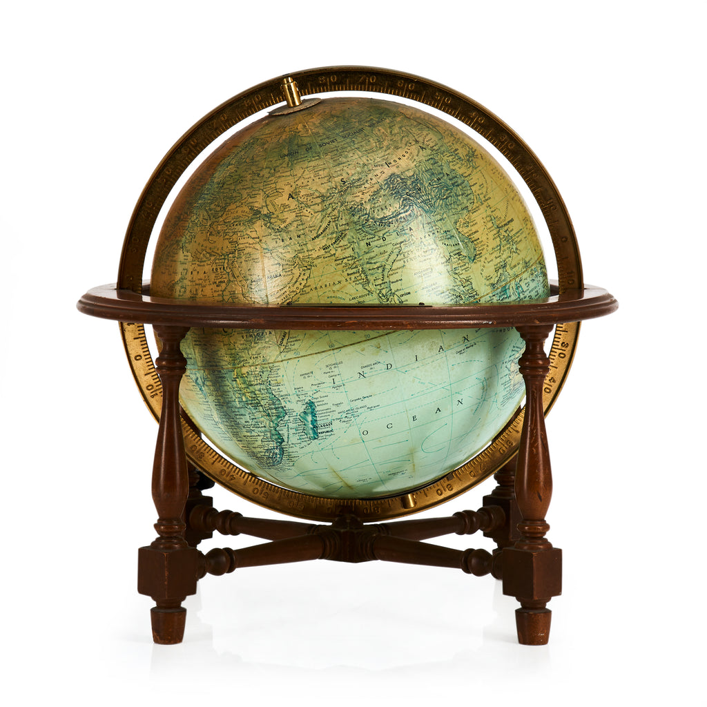 Brown Wooden Stand Illuminated Globe