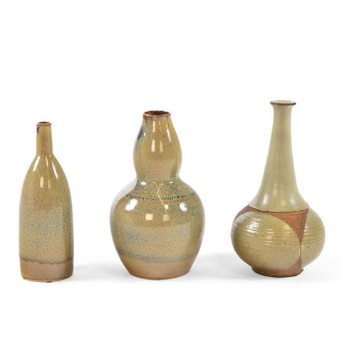 Green Ceramic Vase Set