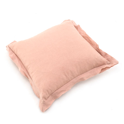 Pink Muted Pillow with Ruffle Trim