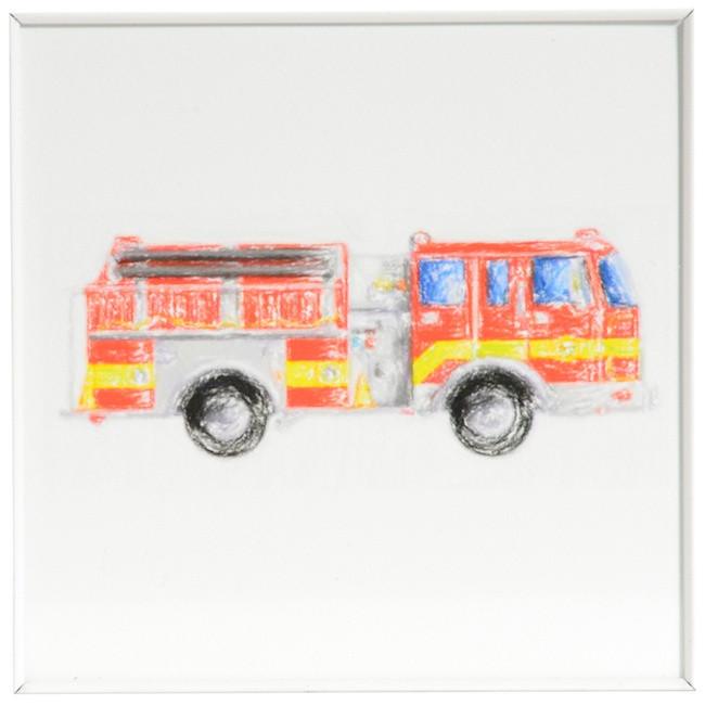 0764 (A+D) Jr Fire Truck (8" x 8")
