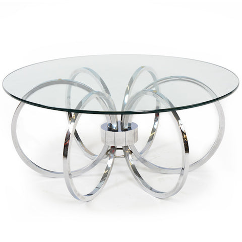 Chrome 6-Ring Coffee Table