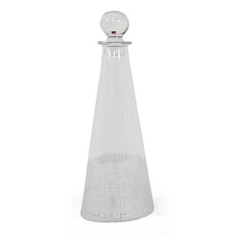 White Etched Glass Decanter