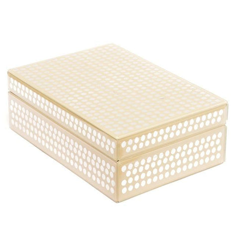 Cream Metallic Keepsake Box (A+D)