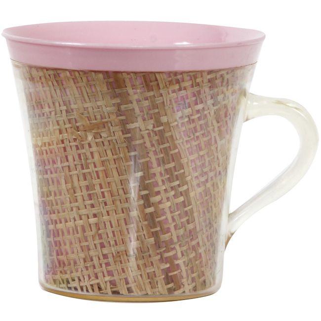Plastic Pink + Burlap Mug