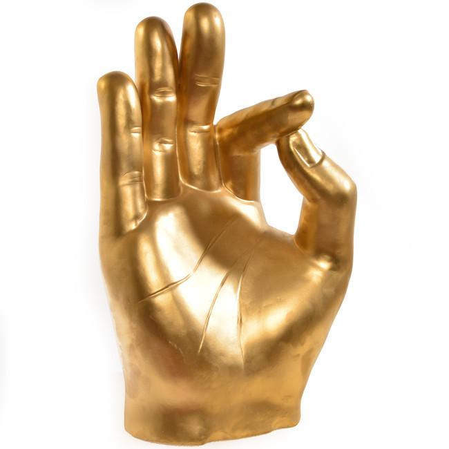 Gold Mudra Oversized Hand Sculpture